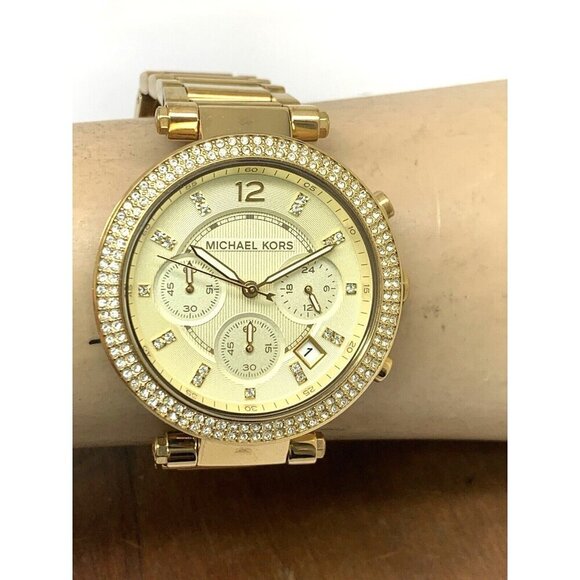 Michael Kors Women\'s Watch MK5354 Parker Gemmed Quartz 39mm Gold Stainless Steel main image 8